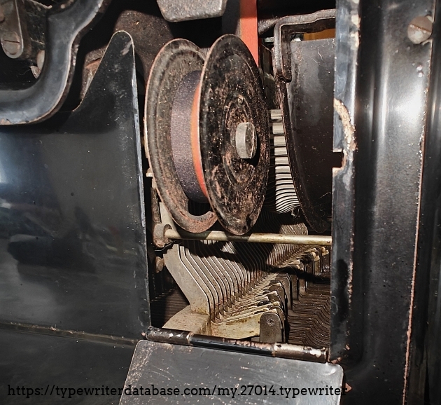 Left ribbon spool detail.
