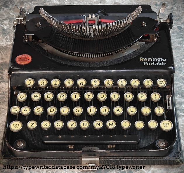 Front, typebars extended.