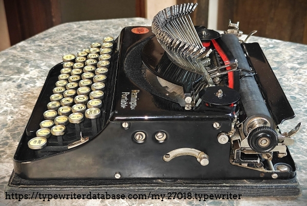 Right, typebars extended.