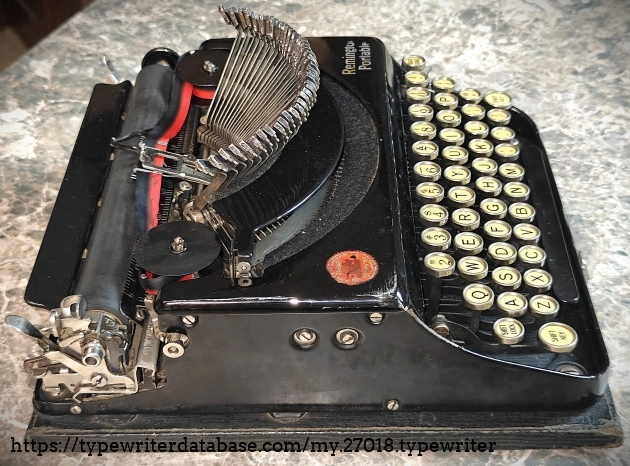 Left, typebars extended.