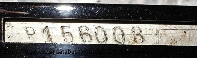 Serial number.