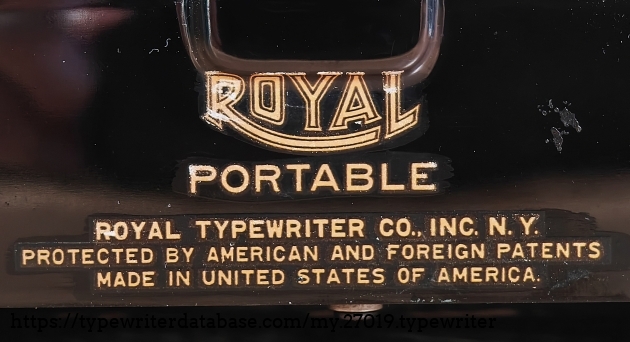 Close up of decals on back of machine.  A little worse for wear, but not too bad.