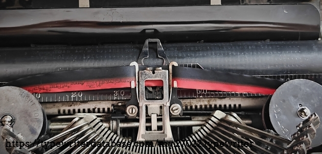 Detail of card guide and ribbon vibrator.