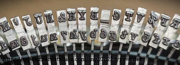 Type slug closeup, middle range of basket.