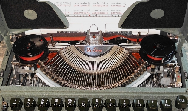 Front with typing sample inserted.