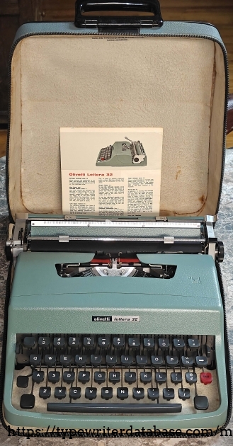Typewriter in case.
