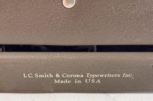 Smith Corona "Skyriter" from the back, detail...