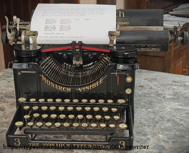 Front view with paper inserted.