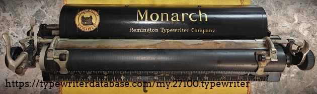 Carriage removed from typewriter.