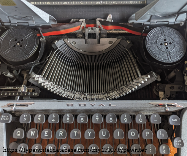 Spools and slugs. The ribbon inside doesn't auto reverse, so I'm glad the ribbon reverse lever is in an easy-to-access spot.