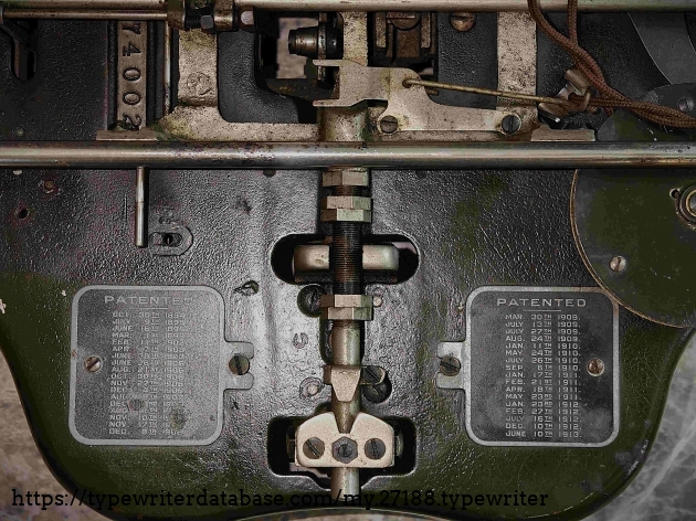 Rear of machine from top, carriage and other parts removed.