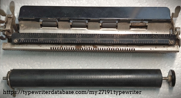 Carriage and platen removed from body.