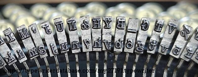 Type slug closeup, middle range of basket.