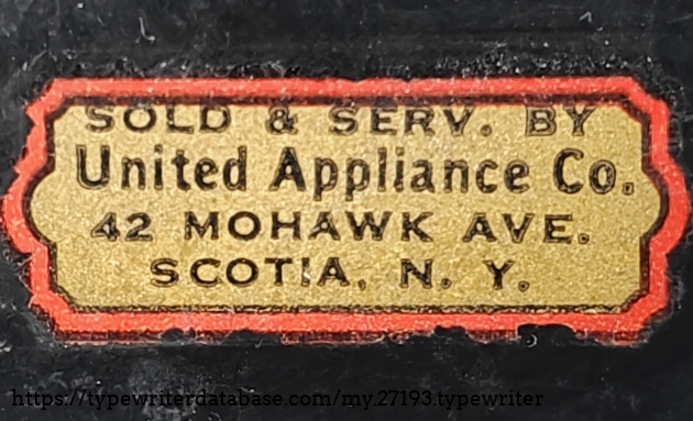 Detail of dealer decal.