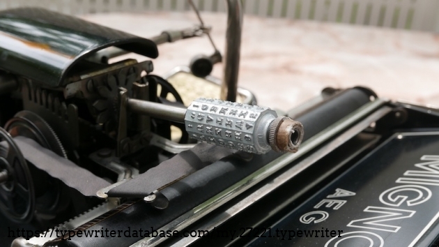 The type cylinder rotates and moves up and down according to the selected