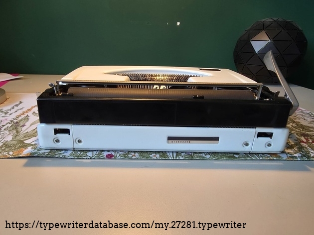 From behind, with the serial number