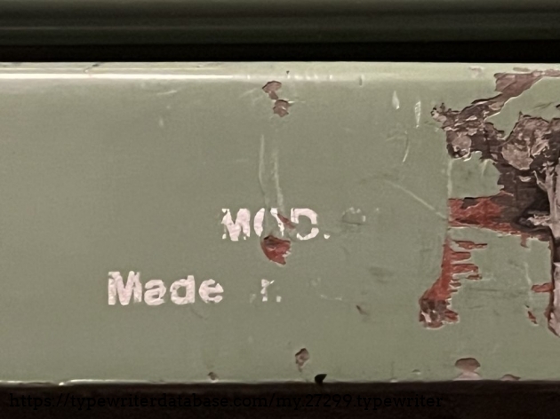 Detail: model plate (partly destroyed)