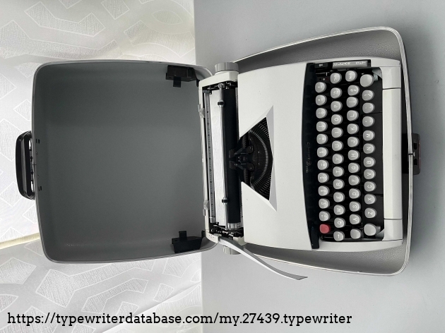 Typewriter in the case.