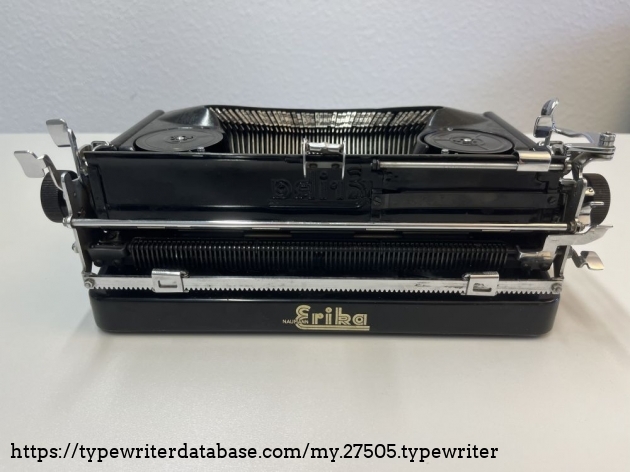 View: rear, paper support folded in