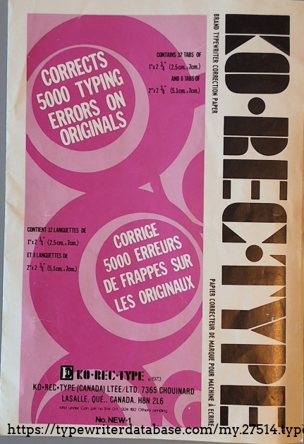 This was inside the case, but not the manual.  The Canadian distributor was in Ville Lasalle on the Island of Montr&eacute;al.