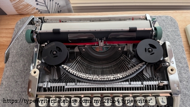 With the ribbon cover removed. The rubber grommets are still in supple condition.