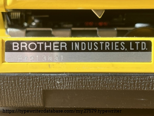 Detail: serial no. H 4.913.881