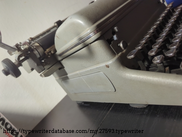 Left side of machine