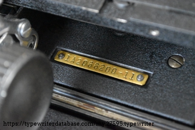 Close up of serial number for proof.