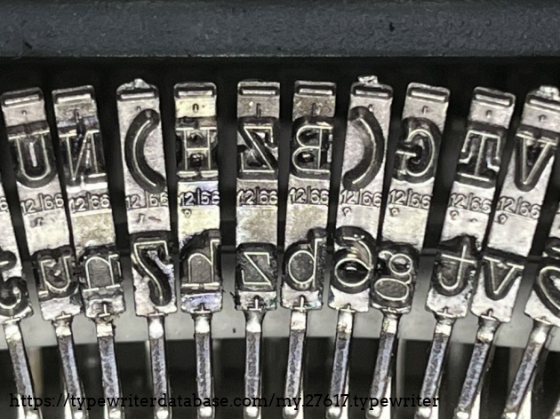 Detail: type slugs, Klein-Pica (12|6.6), Pica 10pt