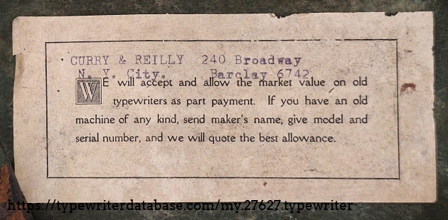 Original dealer sticker #1.