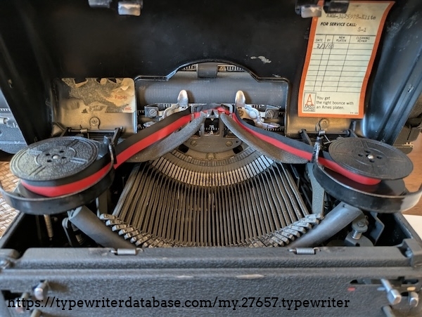 Original "universal" ribbon which does NOT work in these KMM machines. Had to order the correct one off eBay.