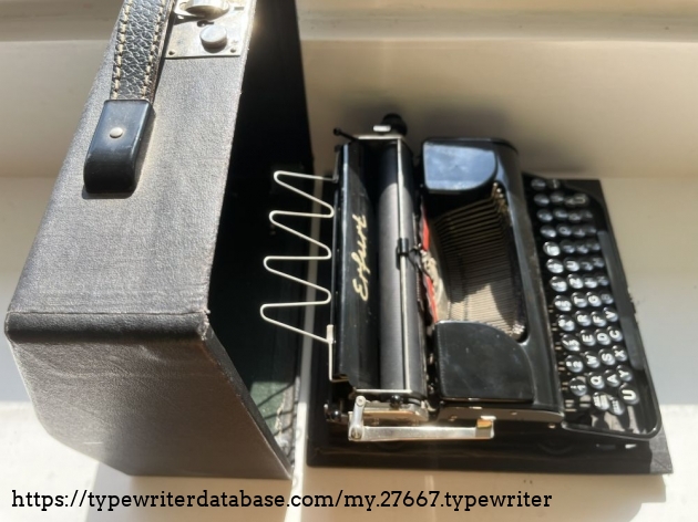 View: typewriter with case