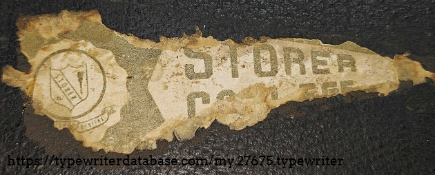 Storer College sticker (or what's left of it).