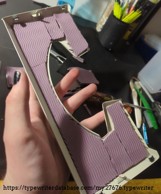 Yoga mat added to the ribbon cover underside.