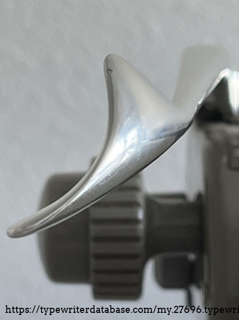 Detail: carriage return lever - this is a truly iconic 1950s design monument.