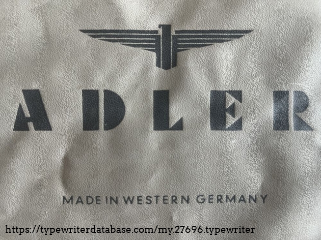 Detail: manufactor's decal on cover