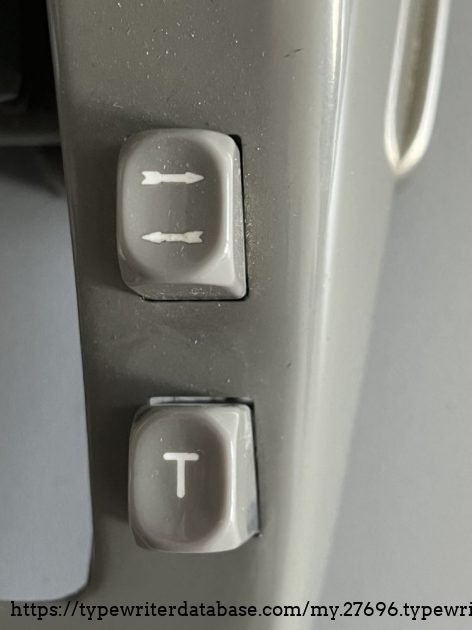 Detail: margin release and tabulator keys