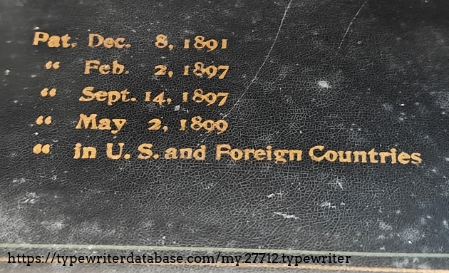 Patents left-rear side.