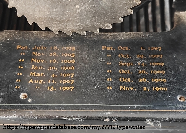 Patents right-rear side.