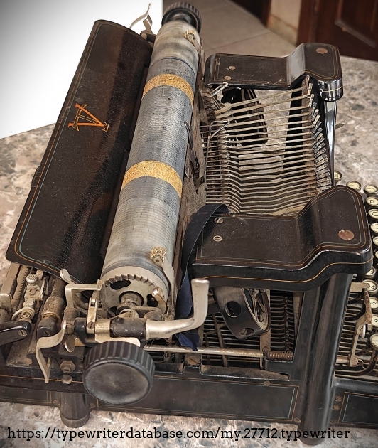 Top left view along the platen.