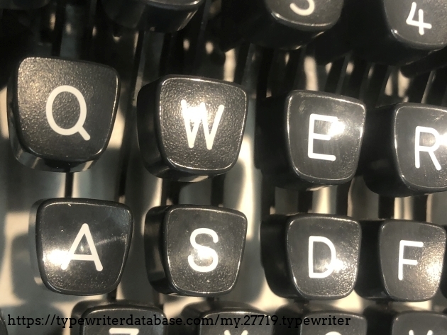 The A, E and R are used a lot. The Q, F and the W   have their original surface