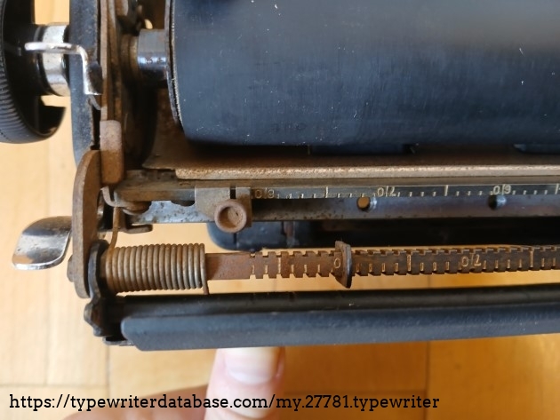 Even on the tabulator, rust has managed to change the colour of metal