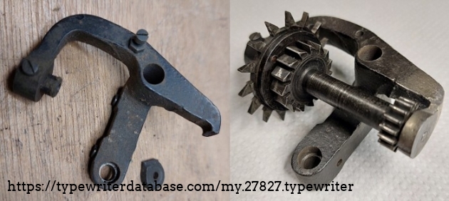 The cast iron bracket for the carriage drive shaft was repaired using a 45% silver brazing alloy, with a gradual temperature rise and slow (natural) cooling.