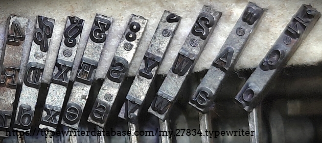 Type slug detail, left.