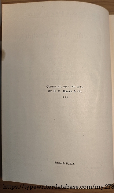 Schmidt and Glokke copyright page.