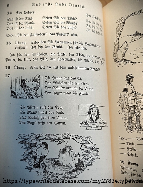 Schmidt and Glokke (Smith and Bell) nursery rhyme copied in my typing sample.