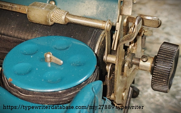 Right spool cover, closer view.