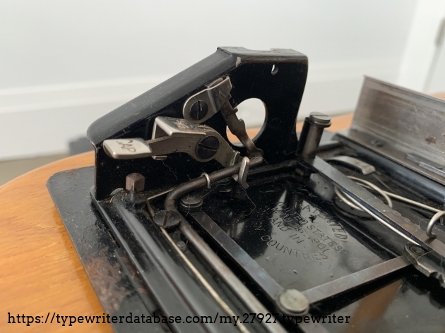 The shift key/shift lock mechanism.