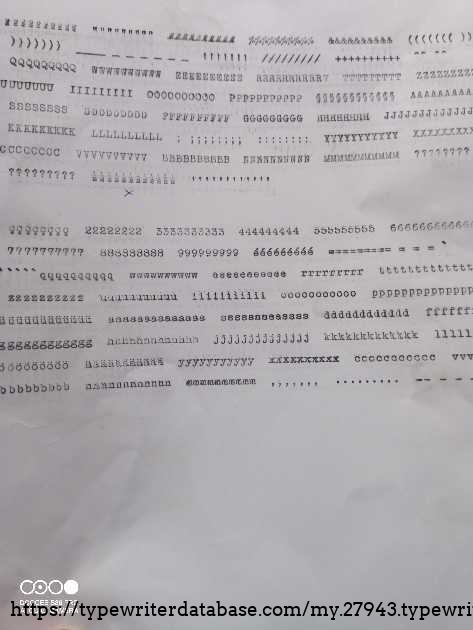 Comparative analysis of the typeface from the Orga Standard typewriter (No. 4208)
