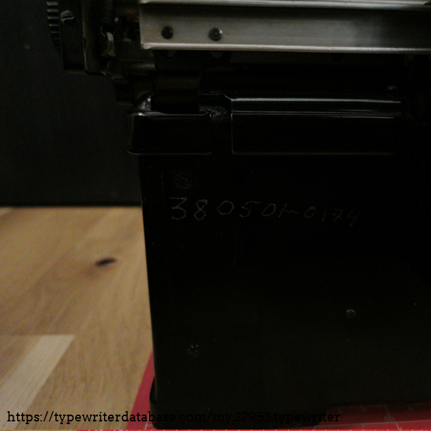 Poor picture, but the string of numbers is: 
380501-0174

This number is the same format as Swedish personal identification numbers, but I cannot think of any reason as to why someone would do this to mark it.